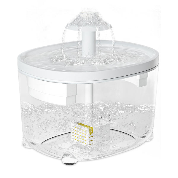 95oz/2.8L Pet Fountain, Electric Drinking Bowl Suitable for Multiple Pets, Colorless